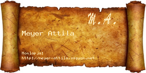 Meyer Attila névjegykártya